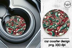 Christmas abstract car coasters sublimation designs Product Image 1