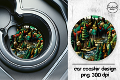 Landscape car coasters sublimation designs Product Image 1