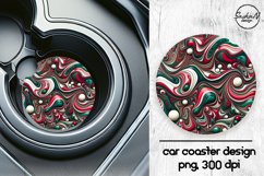 Christmas abstract car coasters sublimation designs Product Image 1