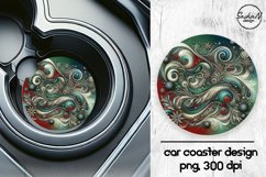 Christmas abstract car coasters sublimation designs Product Image 1