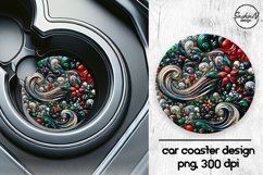 Christmas abstract car coasters sublimation designs Product Image 1