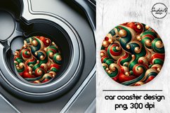 Christmas abstract car coasters sublimation designs Product Image 1