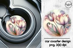 Spring flowers car coaster sublimation designs Product Image 1