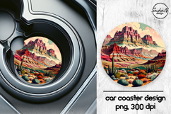 Landscape car coasters sublimation designs Product Image 1