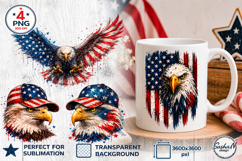 American eagle clipart, 4th of July sublimation Product Image 1