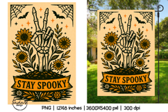 Stay spooky garden flag sublimation designs Product Image 1