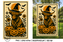 Retro Halloween garden flag sublimation designs Product Image 1