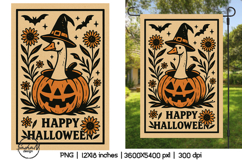 Happy Halloween Retro Halloween garden flag sublimation Product Image 1