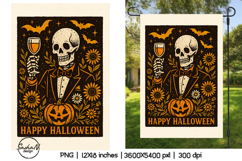 Happy Halloween garden flag sublimation designs Product Image 1