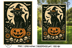 Retro Halloween garden flag sublimation designs Product Image 1