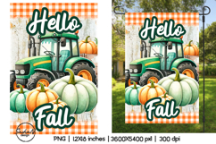 Hello fall garden flag sublimation designs Product Image 1