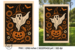 Retro Halloween garden flag sublimation designs Product Image 1