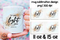 Christian mug sublimation designs, Bible quotes Product Image 1