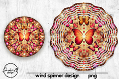 Butterflies kaleidoscope wind spinner sublimation Product Image 1
