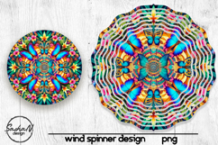 Tropical butterfly kaleidoscope wind spinner sublimation Product Image 1