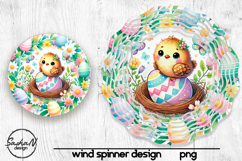 Easter bird wind spinner sublimation designs Product Image 1