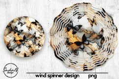 Black and gold Butterfly sublimation wind spinner Product Image 1