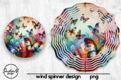 Colorful butterflies sublimation wind spinner Product Image 1