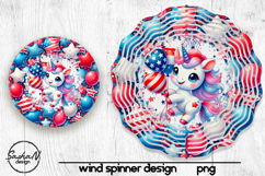 Patriotic unicorn wind spinner sublimation designs Product Image 1