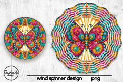 Butterfly mandala wind spinner sublimation designs Product Image 1