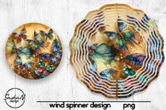 Alcohol ink butterflies sublimation wind spinner Product Image 1