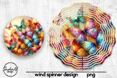 Colorful butterflies sublimation wind spinner Product Image 1