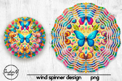Butterflies kaleidoscope wind spinner sublimation Product Image 1