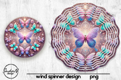 Mystical butterfly mandala wind spinner sublimation Product Image 1