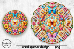 Butterflies summer wind spinner sublimation designs Product Image 1