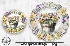 Crocus and narcissus, Spring wind spinner designs Product Image 1