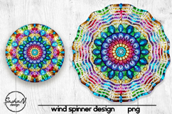 Colorful mandala kaleidoscope wind spinner sublimation png Product Image 1