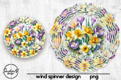 Crocus and narcissus, Spring wind spinner designs Product Image 1