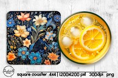 Floral square coaster sublimation Product Image 1