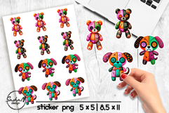 Halloween patchwork animal stickers png Product Image 1
