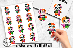 Halloween stickers png, Patchwork Halloween Product Image 1