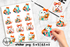 Cute ghost Halloween stickers png Product Image 1