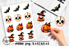 Halloween patchwork witch stickers png Product Image 1