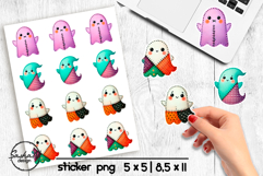 Cute ghost Halloween stickers png Product Image 1