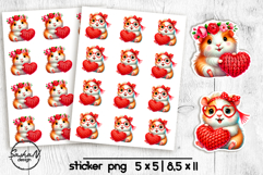 Cute Guinea Pig Animal Valentine Stickers Product Image 1