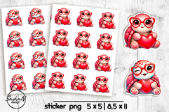 Cute Turtle Animal Valentine Stickers Product Image 1