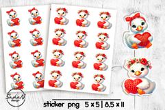 Cute Goose Animal Valentine Stickers Product Image 1