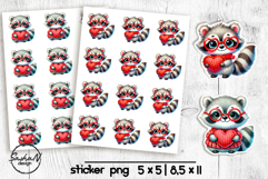 Cute Hedgehog Animal Valentine Stickers Product Image 1