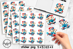 Cute 4th of July Animal stickers, Cute sheep stickers Product Image 1