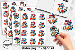 Cute 4th of July Animal stickers, Raccon stickers Product Image 1