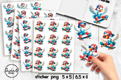 Cute 4th of July Animal stickers, Goose stickers Product Image 1