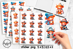 Cute Christmas highland cow stickers Product Image 1