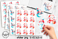 Cute snowman stickers, Winter stickers Product Image 1