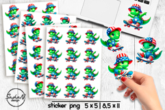 Cute 4th of July Animal stickers, Dinosaur stickers Product Image 1