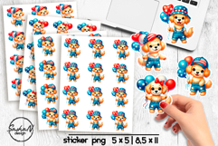 Cute 4th of July Animal stickers, Dog stickers Product Image 1