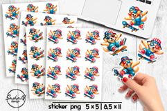 Cute 4th of July Animal stickers, Dog stickers Product Image 1